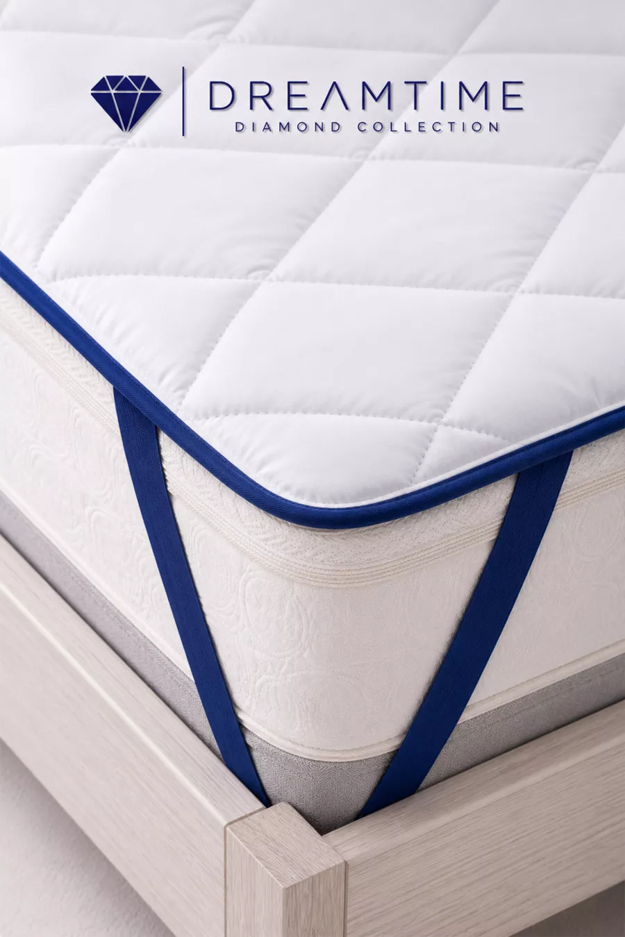 Protège-matelas Premium en coton avec rembourrage | Matelas imperméable à coins élastiqués capitonné diamant