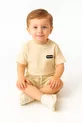 Ensemble d'été Waffle Fashion avec short 6 mois - 3 ans Beige clair