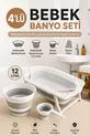 Baignoire pour bébé pliable avec ensemble de bain en filet