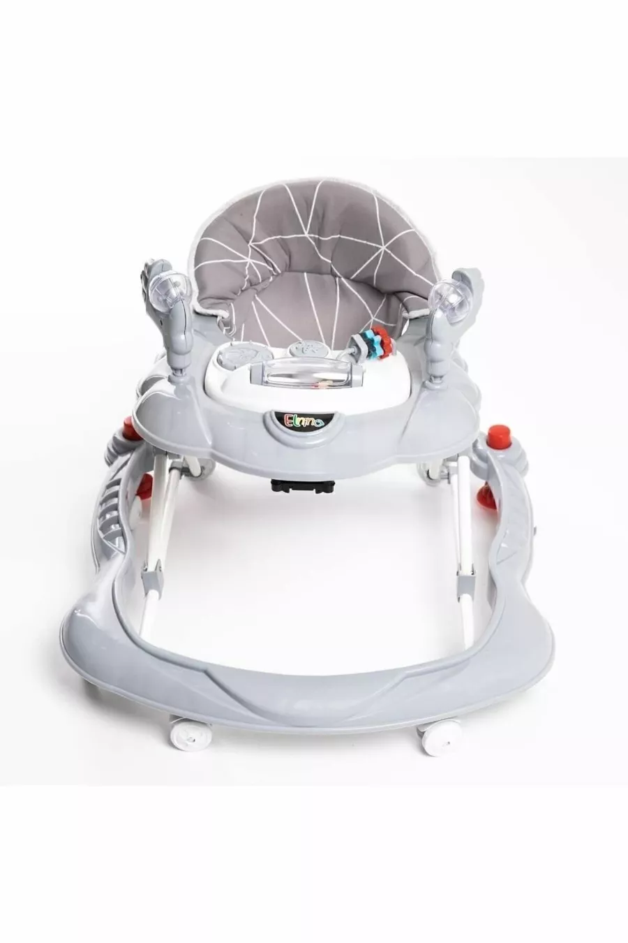 Trottine pour bébé Spider gris de luxe avec jouets, musique et lumière, à 3 vitesses