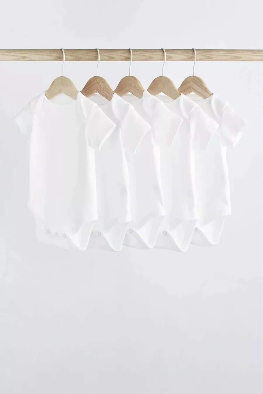 Body pour bébé à manches courtes blanc en coton  % biologique, lot de 5