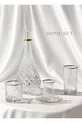 Set de Boissons en Verre Aspect Cristal  Pièces avec Détails Dorés | 1 Carafe, 6 Verres à Eau, 6 Verres à Boisson, 6 Verres à Thé, 6 Sous-tasses à Thé