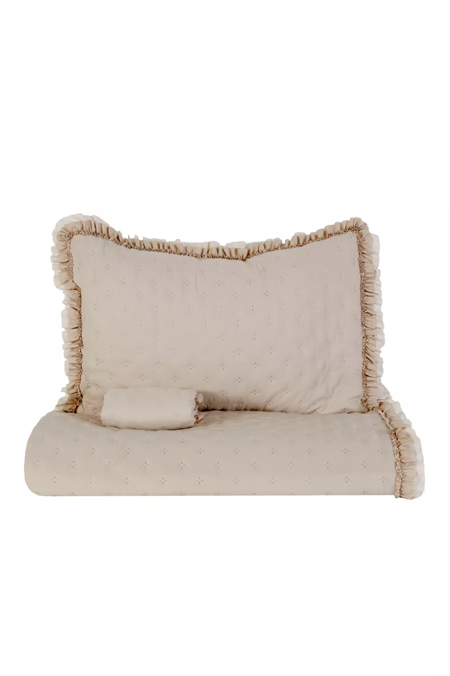 Ensemble de housse de lit double Viona Beige