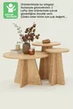Table basse en champignon scandinave large Set de 3 tables gigognes Table d'appoint Table centrale Chêne saphir
