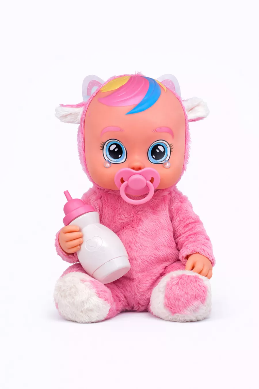 Bébé en viande qui pleure, parle et chante cm rose