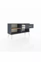 Commode Arges à une étagère et un tiroir Anthracite-Pin/Anthracite