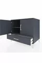 Commode Kronos avec 2 étagères, 1 tiroir et 2 portes, Anthracite-Anthracite