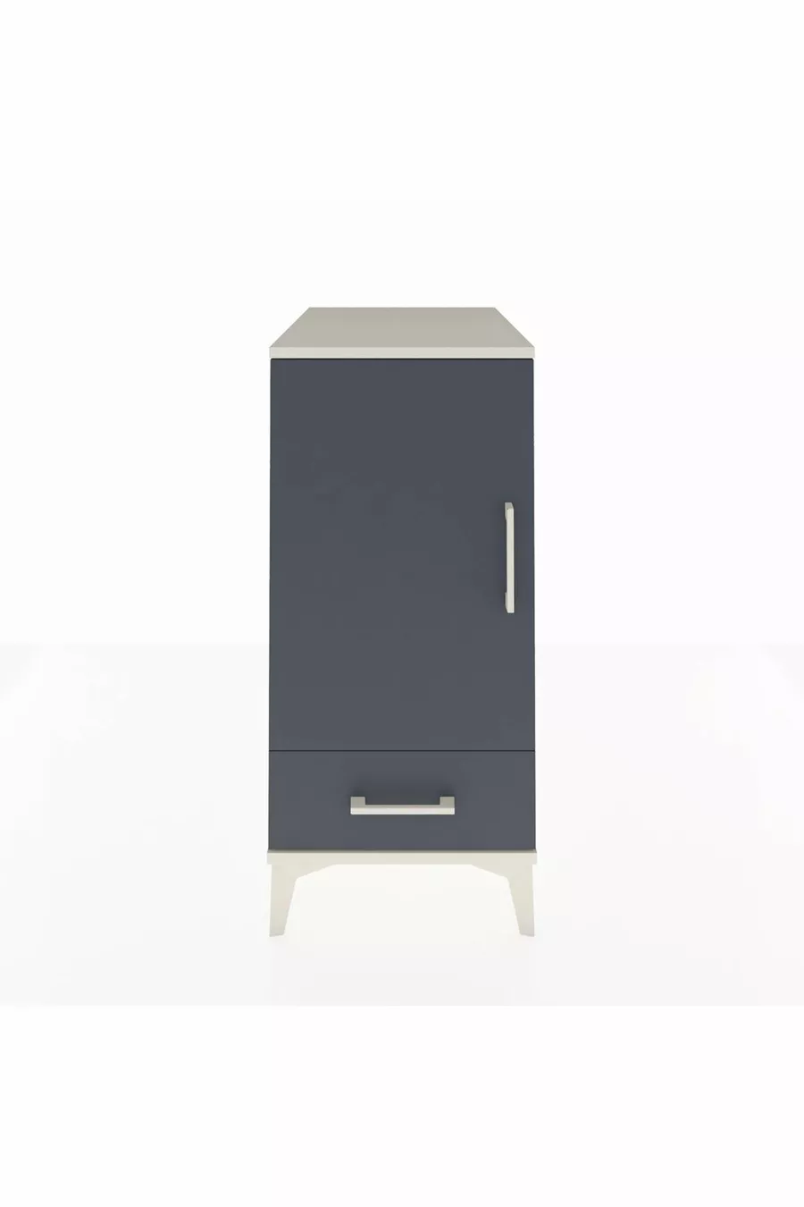 Kronos Chevet 3 Étageres 1 Tiroir 1 Porte Ambre-Anthracite