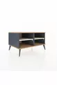 Commode Kronos 2 étagères Anthracite-Pin/Gris pierre