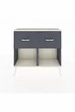 Commode Arges 2 tiroirs Anthracite-Pierre de Lune/Anthracite