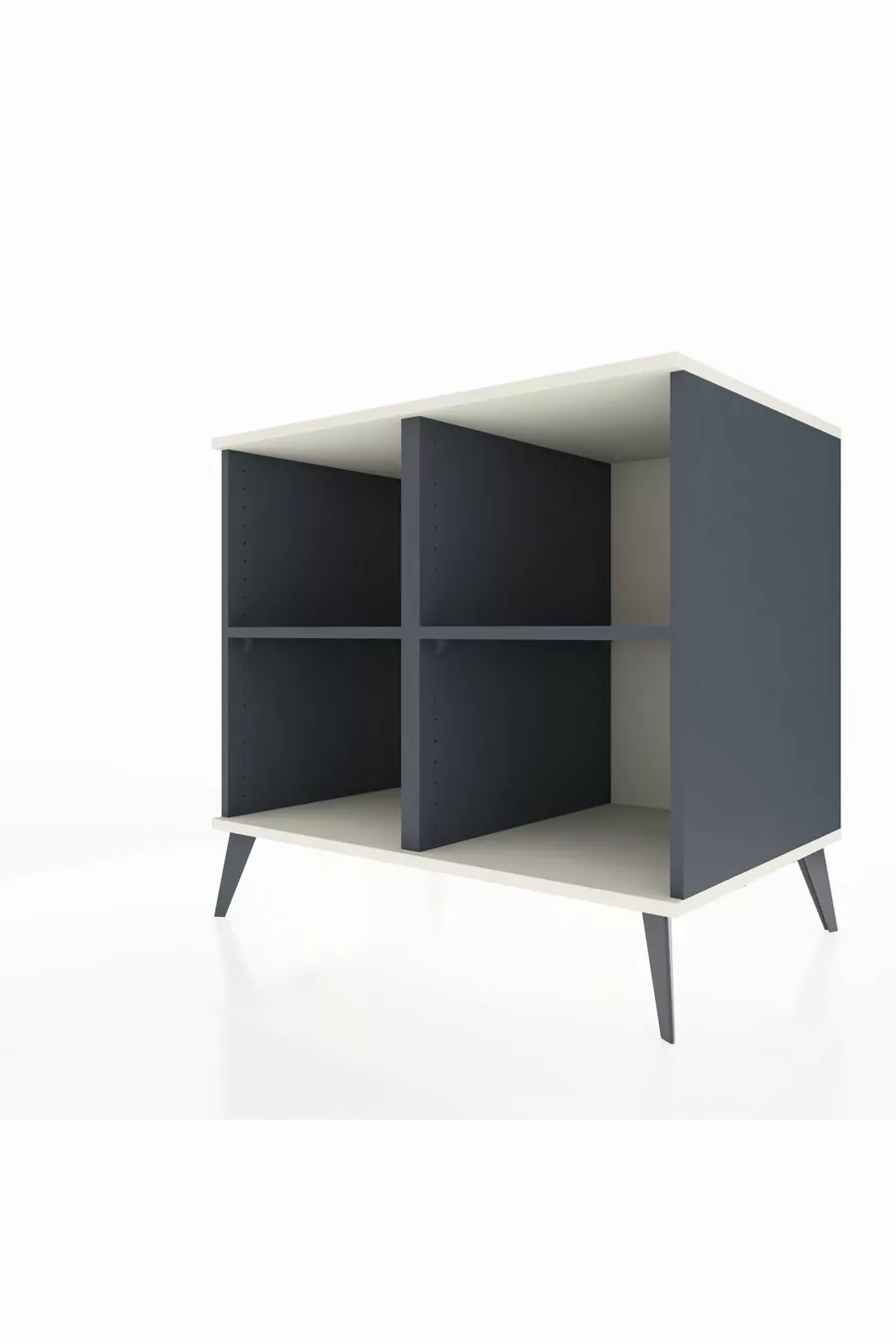 Commode Kronos 2 étagères Anthracite-Gris pierre/Anthracite