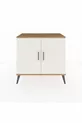 Commode Hyperion 2 étagères 2 portes Pin-Ambre/Pin