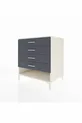 Commode Kronos 4 tiroirs Pierre de lune-Anthracite