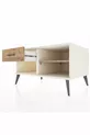 Commode Kronos à une étagère et un tiroir, Pierre de lune-Pin