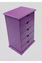 Hobi ERDL Commode Boîte à Bijoux et Maquillage 5 Tiroirs Peinture Brillante VIOLET Fait Main