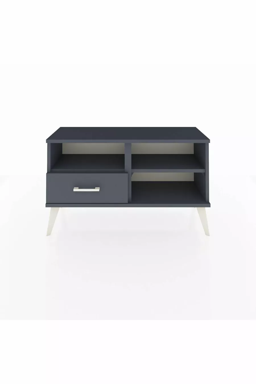 Commode Arges 2 étagères 1 tiroir Anthracite-Anthracite