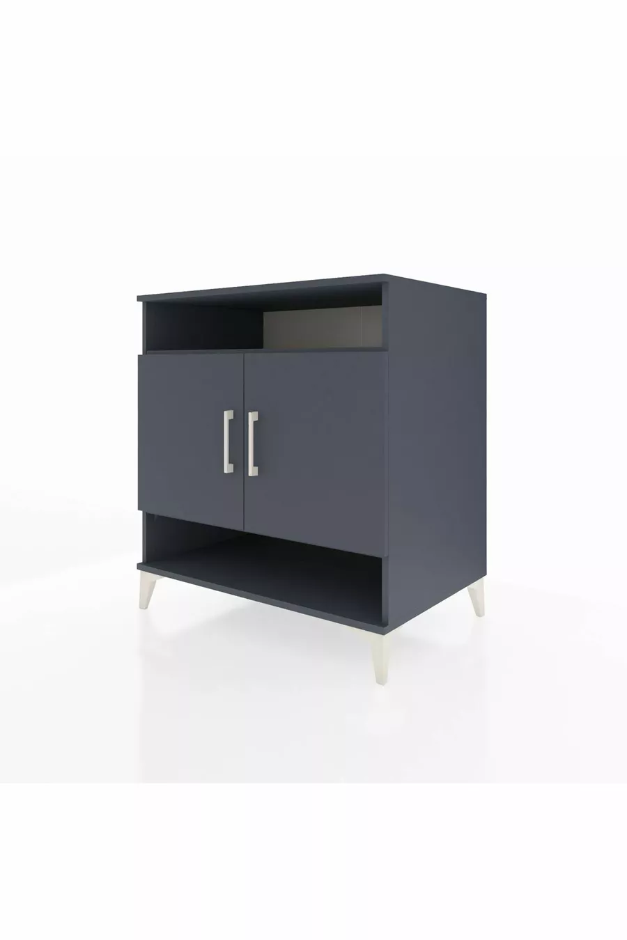 Commode Kronos 3 étagères 2 portes Anthracite-Anthracite