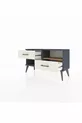 Commode Arges à une étagère, 2 tiroirs, Anthracite-Sapin/Mer de pierre
