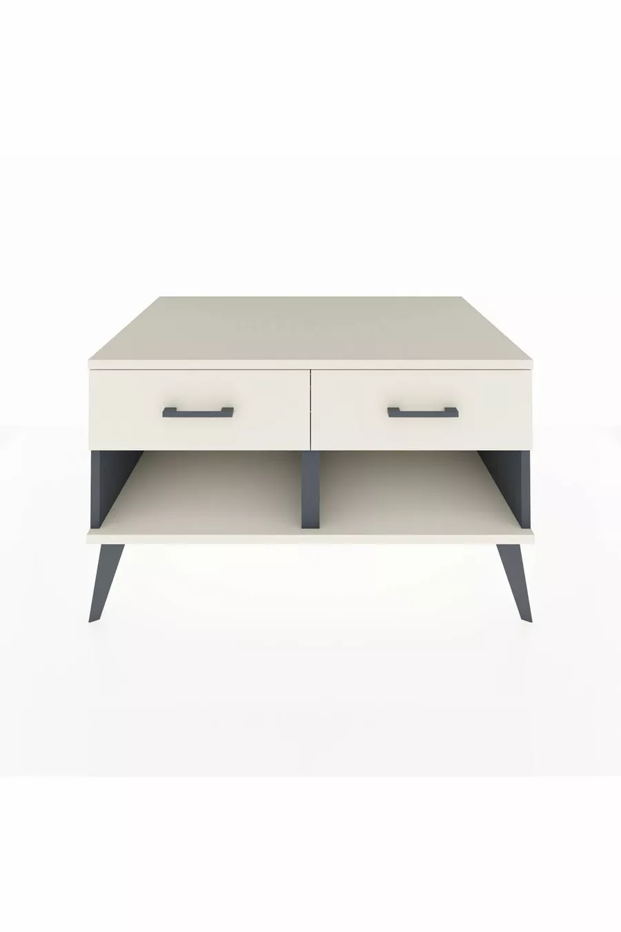 Commode Kronos 2 tiroirs Anthracite-Pierre d'ardoise