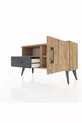 Commode Arges avec 2 étagères, 1 tiroir et 1 porte, en pin/anthracite