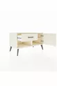 Commode Hyperion à une étagère, un tiroir et une porte en pierre de lune