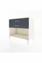 Commode Hyperion à 2 tiroirs Pierre de lune-Anthracite