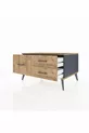 Commode Kronos 3 tiroirs Anthracite-Pin