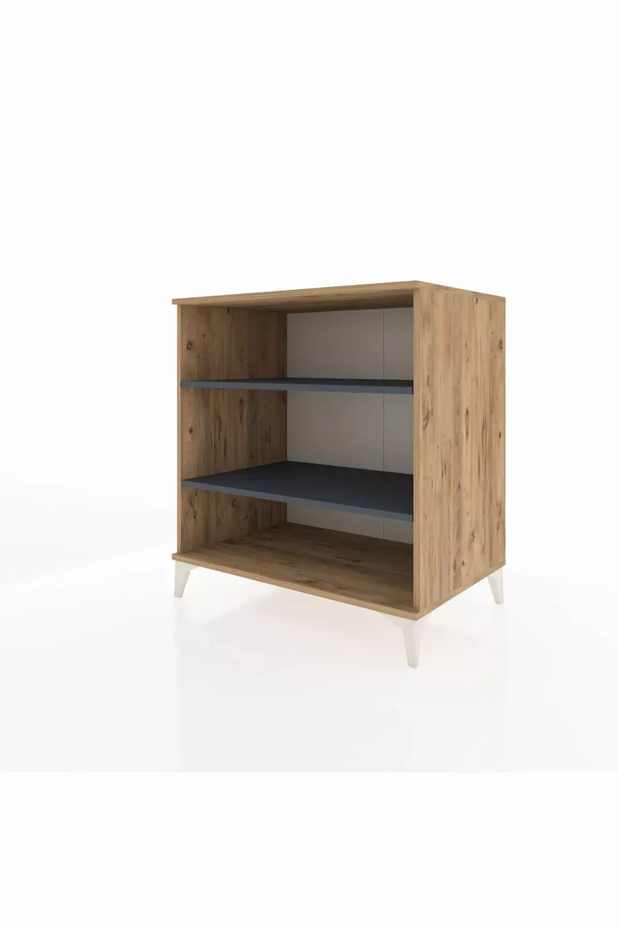Commode Kronos 2 étagères Pin-Anthracite
