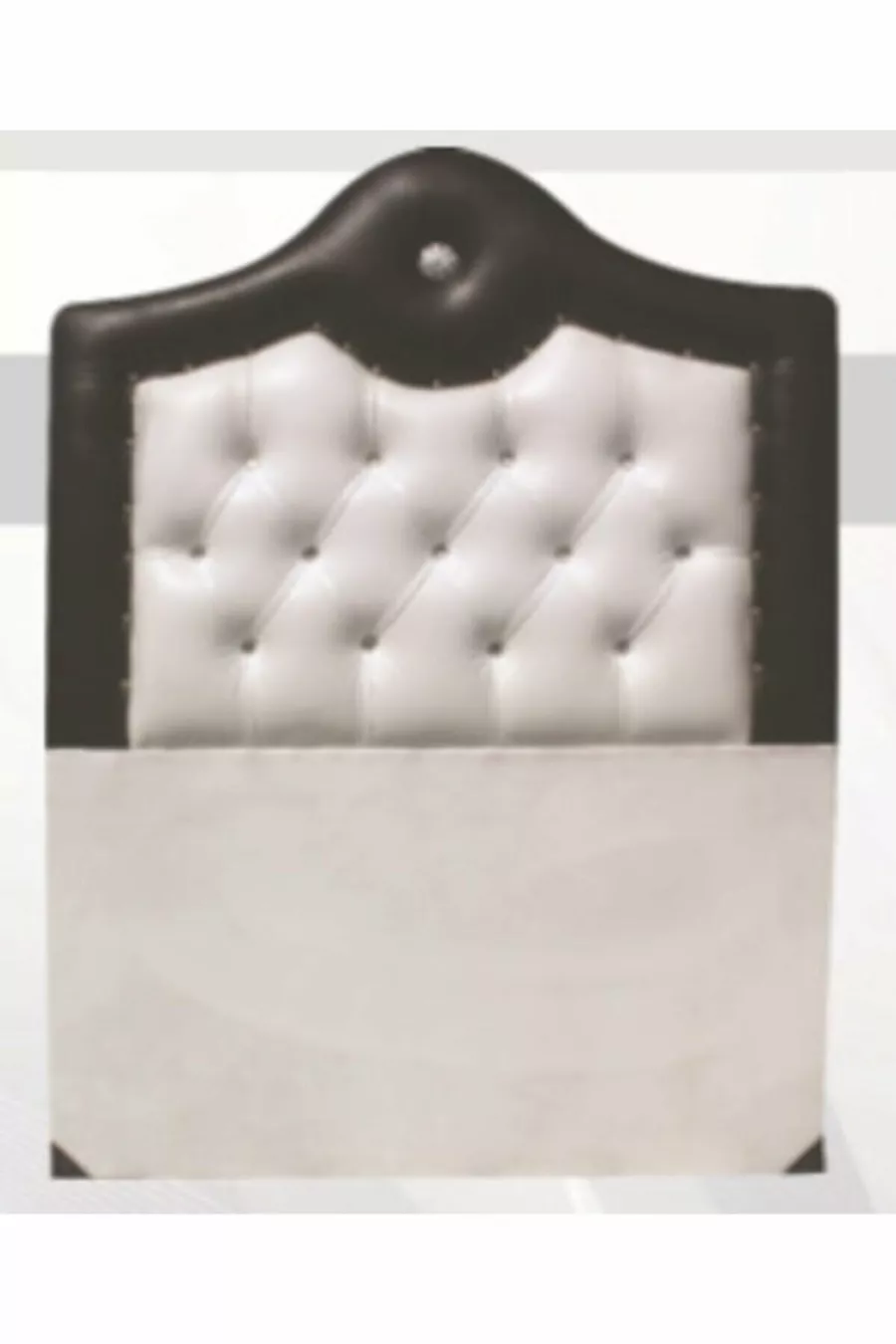 Tête de lit Alc Roi Similicuir Couleur crème marron combinée Tête de lit capitonnée