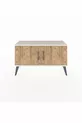 Commode Arges 2 étagères 2 portes Pierre de lune-Pin