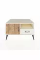Commode Kronos avec 2 étagères, 1 tiroir et 1 porte, couleur Pierre de lune/Pin
