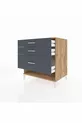 Commode Kronos à 3 tiroirs Pin-Anthracite