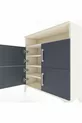 Commode Arges 4 étagères 4 portes Pierre de lune-Anthracite