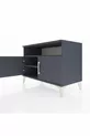 Commode Hyperion 2 étagères 2 portes Anthracite-Anthracite
