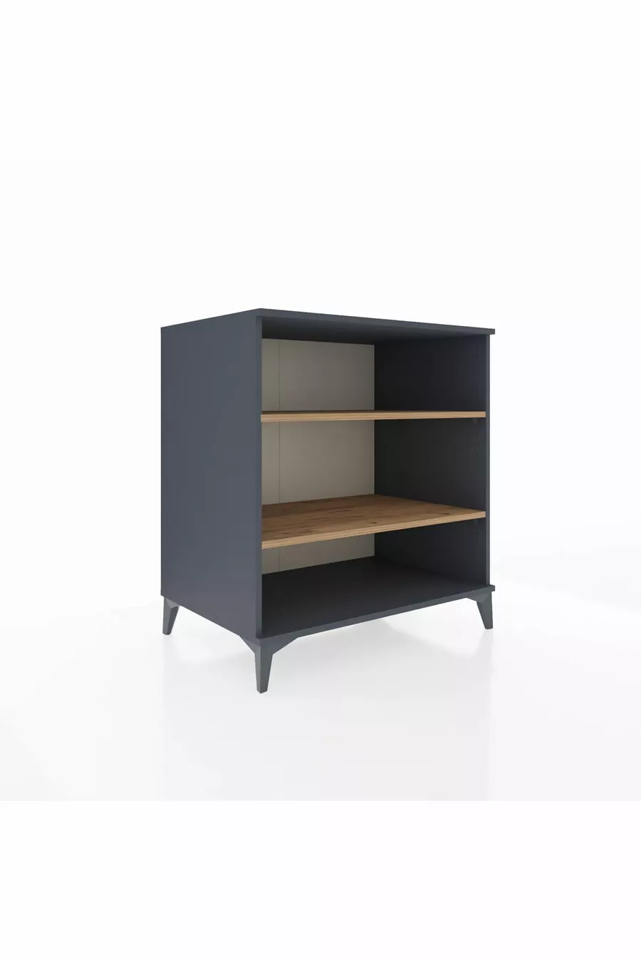 Commode Kronos 2 étagères Anthracite-Pin
