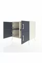 Commode Kronos 2 étagères 4 portes Pierre de Lune-Anthracite