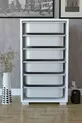 Armoire polyvalente à 6 paniers pour légumes - Meuble de cuisine blanc