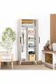 Armoire à 2 portes avec penderie et étagère
