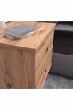 Table de chevet Milas en pin de l'Atlantique sur pieds en bois