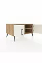 Commode Kronos à 2 étagères et 2 portes Pin-Pierre de Lune/Pin