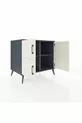 Commode Kronos 2 étagères 3 portes Anthracite-Pierre de lune/Anthracite