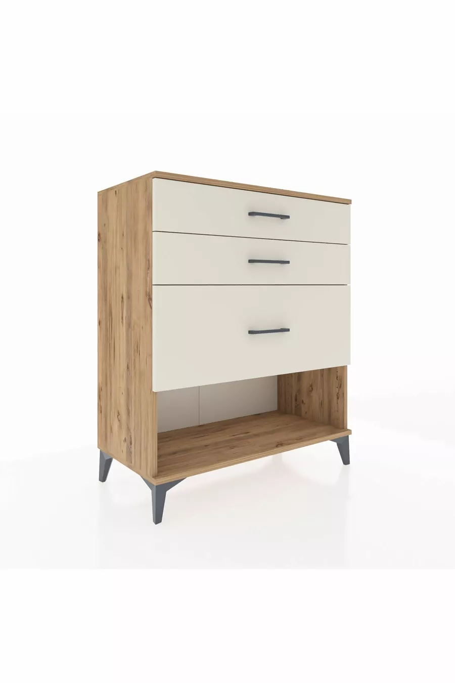 Commode Hyperion 3 tiroirs Pin-Ambre