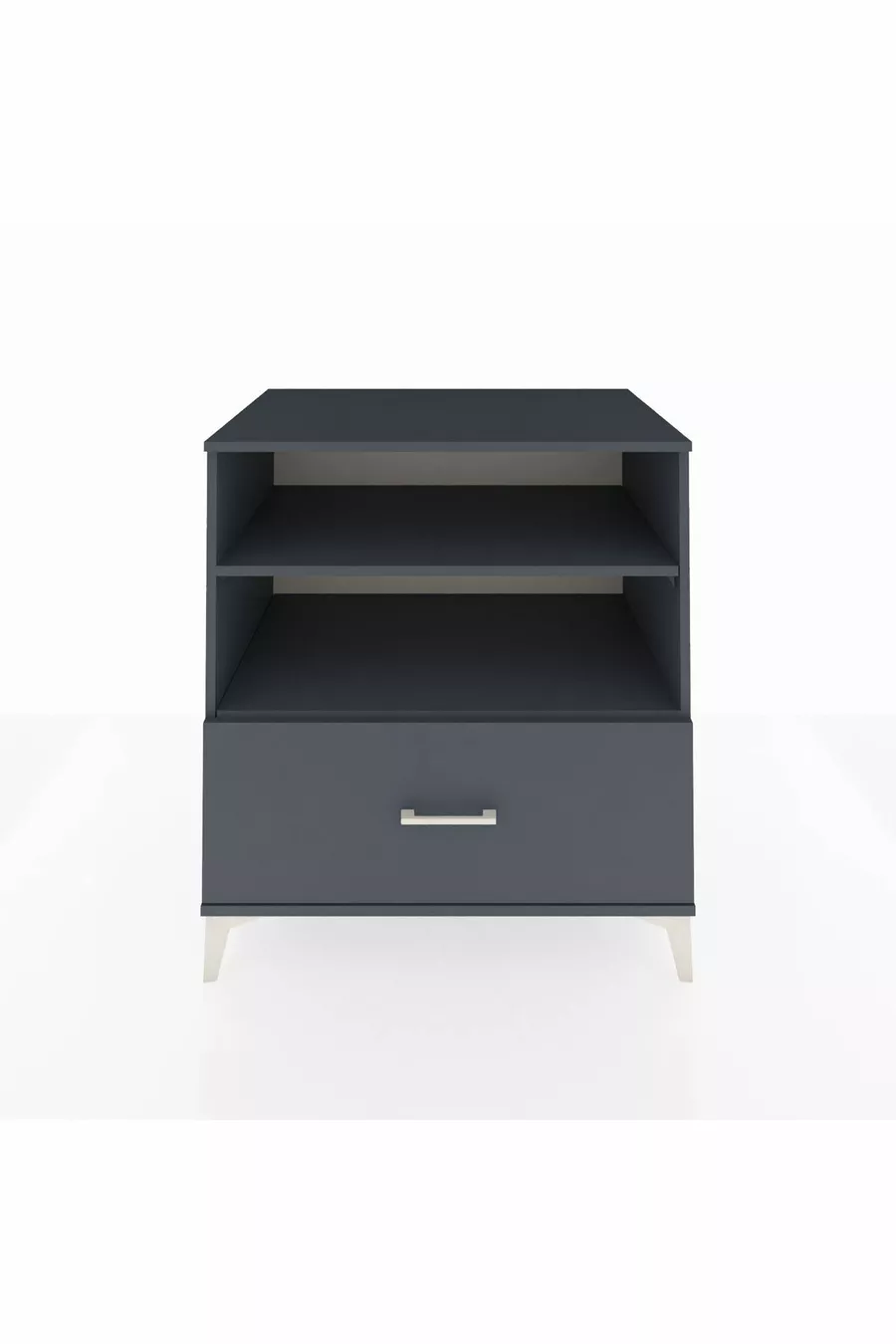 Commode Kronos avec 2 étagères et 1 tiroir Anthracite-Anthracite