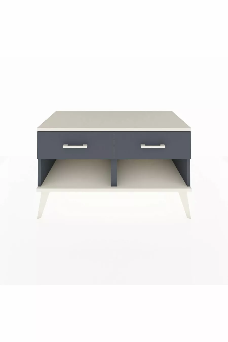 Commode Hyperion 2 tiroirs Anthracite-Pierre de Lune/Anthracite