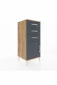 Commode Hyperion avec une étagère, 3 tiroirs et une porte, en pin-anthracite