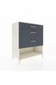 Commode Hyperion 3 tiroirs Pierre de lune-Anthracite
