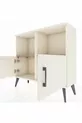 Commode Arges à 2 étagères et 2 portes, Pierre de lune / Pin