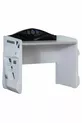 Chambre d'enfant - Lit avec roulettes Vento - Armoire 3 portes, Bureau, Commode - Blanc