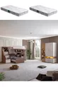 Lit superposé, ensemble chambre jeune Milano avec bureau, lit superposé avec armoire à 3 portes et 2 matelas Comfort