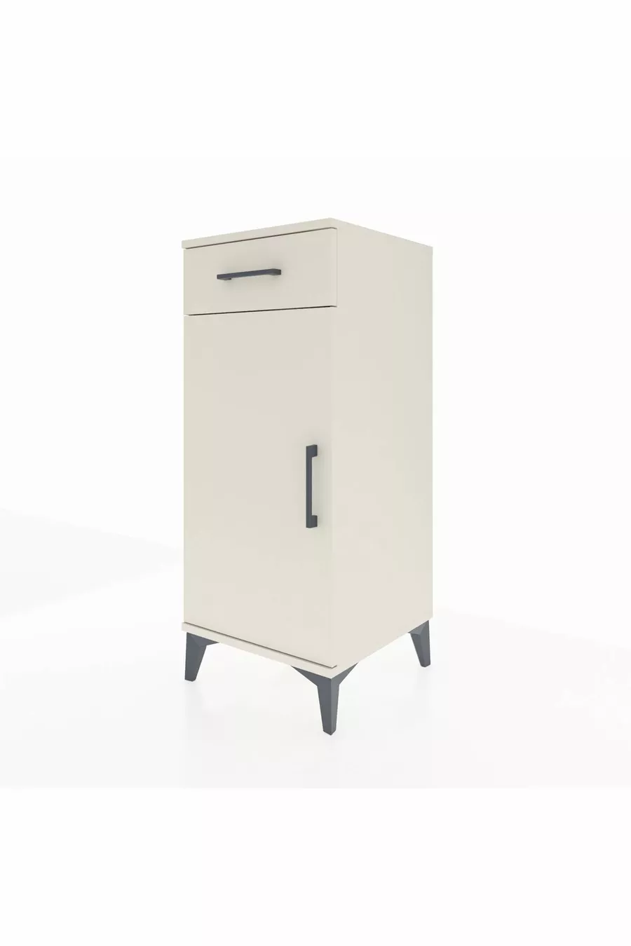 Commode Hyperion avec une étagère, un tiroir et une porte - Pierre de lune